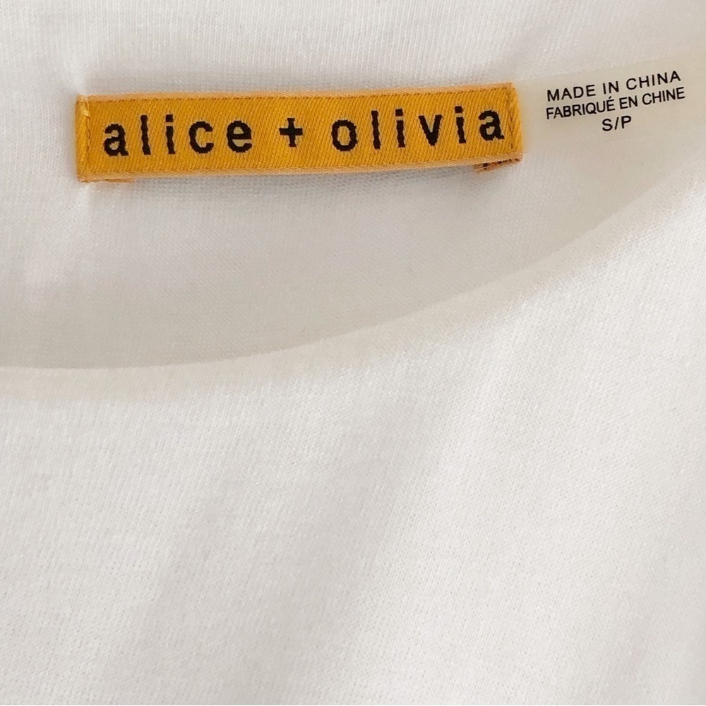 Alice & Olivia Black White Short Sleeve Maxi Dress Small - Picture 2 of 16